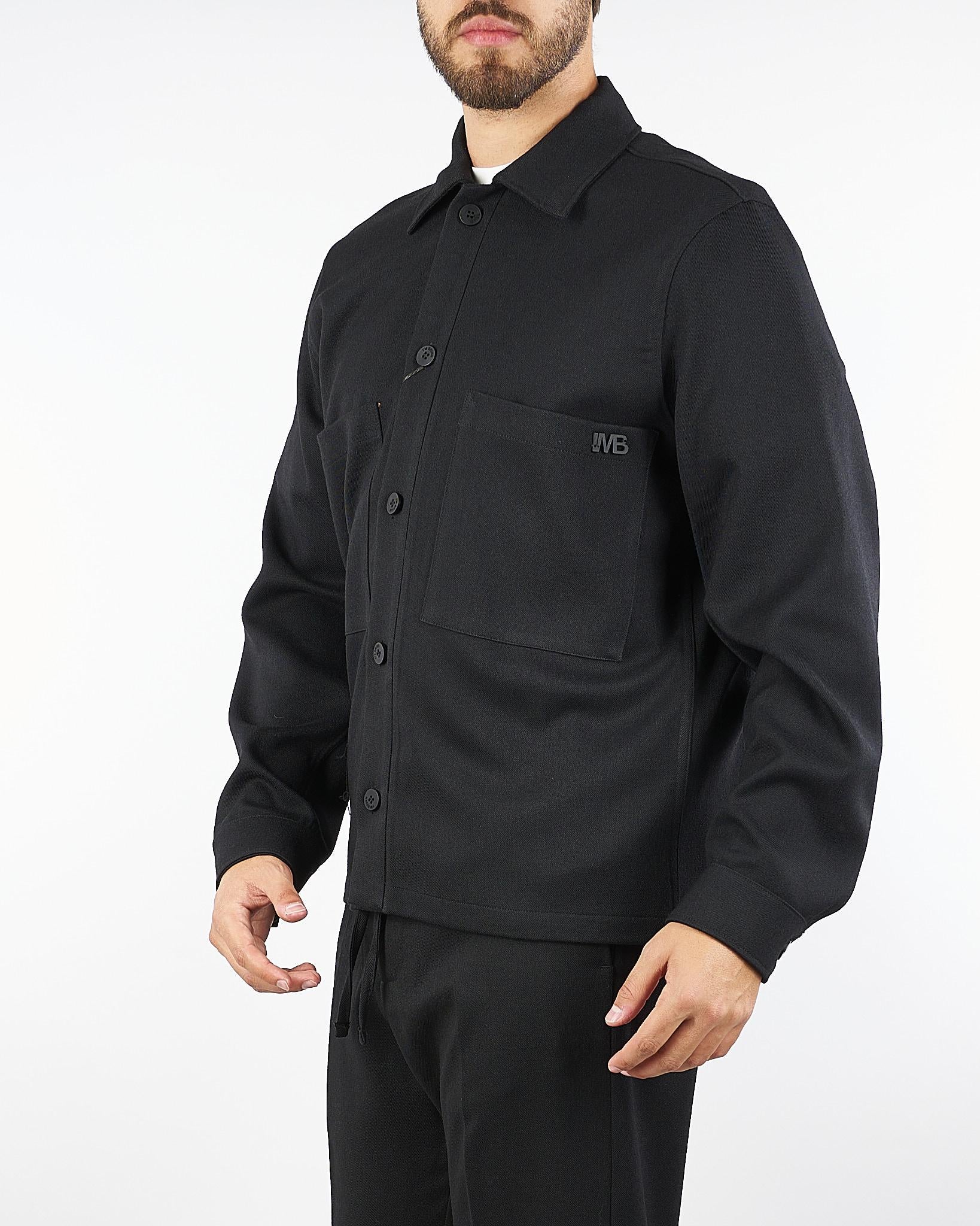 Overshirt Nero con tasconi CA3449 9 I'M BRIAN 