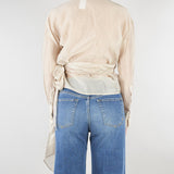 Camicia Mandorla in organza con fiocco TAB0154 03 VICOLO 