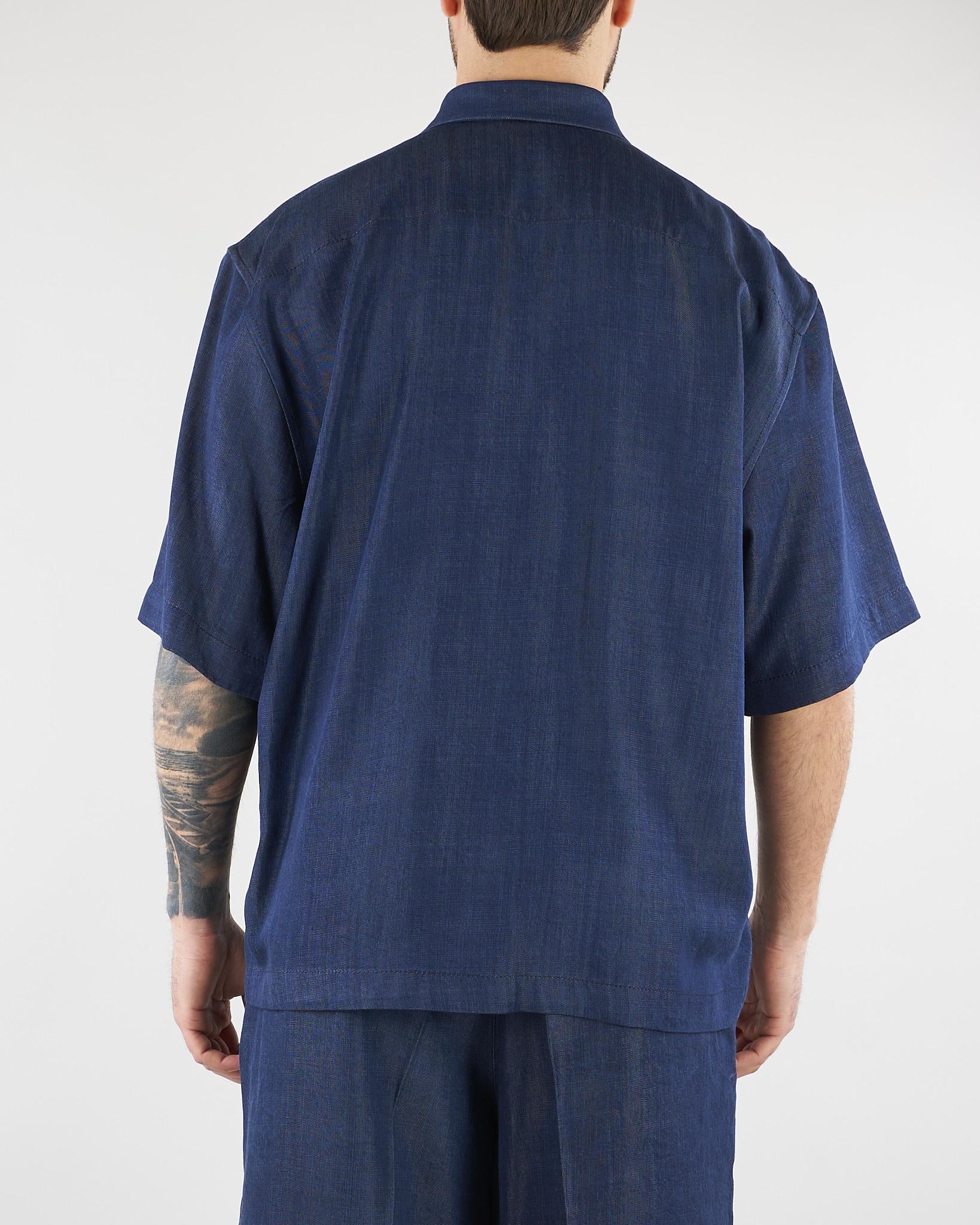 Camicia Blu Oversize effetto Denim CA3632 28 I'M BRIAN 