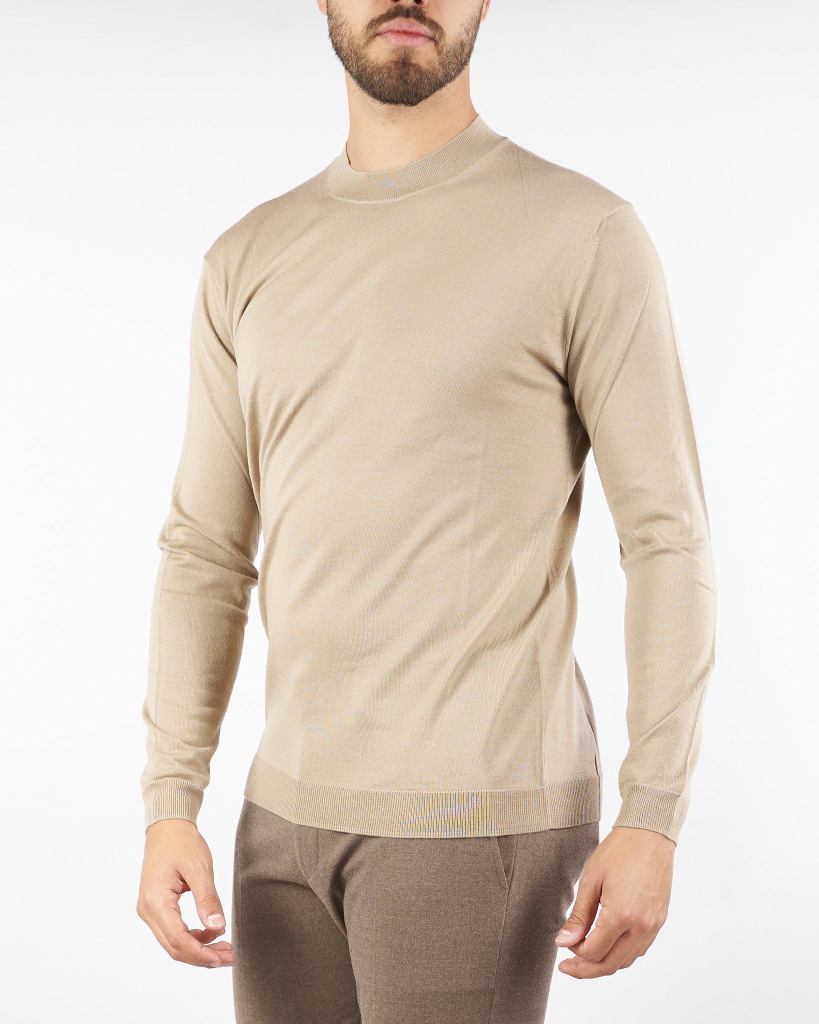 Maglia Beige in lana merinos L1MFW25266727 A039 LOW BRAND 