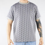 T-shirt Grigio slim fit con monogramma jacquard TH1197 41I LACOSTE 