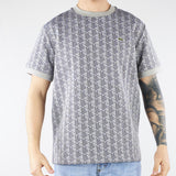 T-shirt Grigio slim fit con monogramma jacquard TH1197 41I LACOSTE 