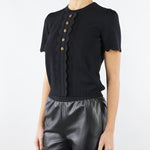 Maglia Nero con smerli e bottoni Oval T TP3203 6 TWIN SET 