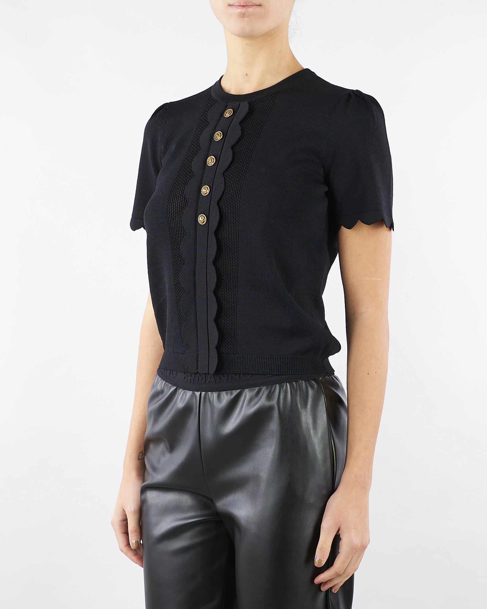 Maglia Nero con smerli e bottoni Oval T TP3203 6 TWIN SET 