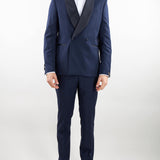 Abito smocking doppiopetto in fresco lana Manuel Ritz