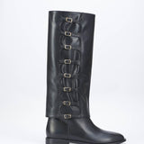 Stivale in pelle con fibbie Wo Milano