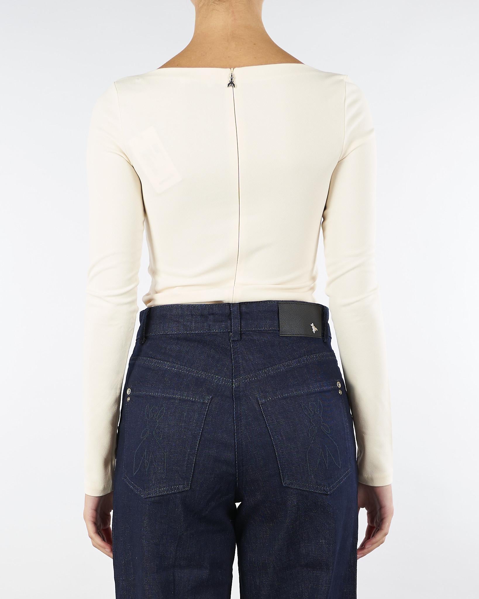 Body Crema corsetto stretch a maniche lunghe 2C1642A658 W405 PATRIZIA PEPE 