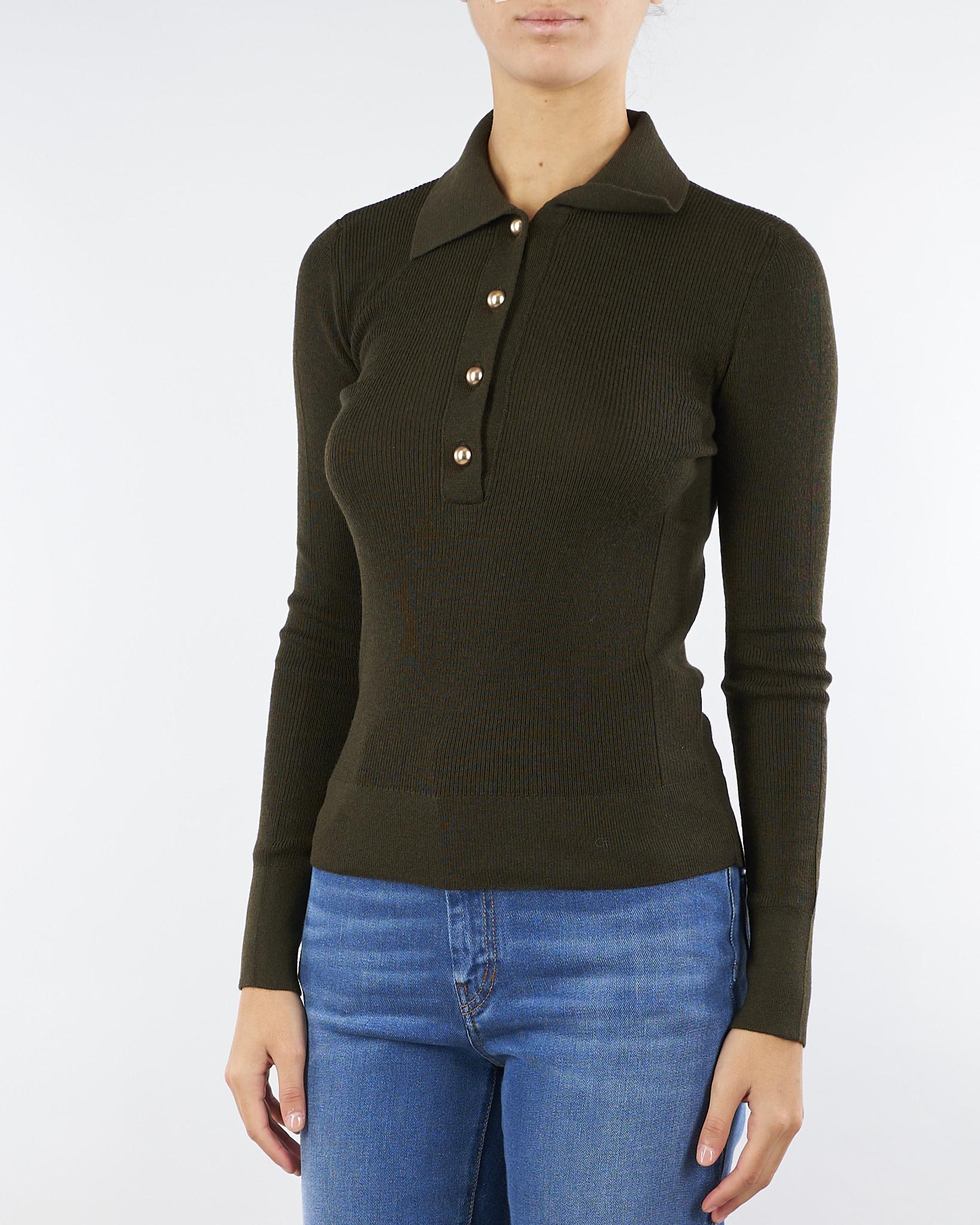 Maglia Polo Verde a costine Maby MABY 308 NENETTE 