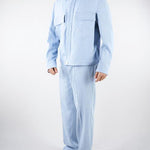 Pantalone Celeste con gamba e fondo ampio PAU3DICI039B 30 3DICI 