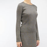 Maglia a costine in lurex Twinset