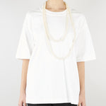 T-shirt Bianco Oversize con collana SS260216 1 ELEH 