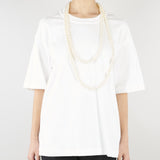T-shirt Bianco Oversize con collana SS260216 1 ELEH 