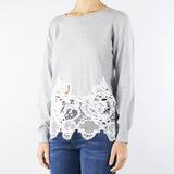 Maglia Grigio con inserti al fondo in pizzo NS242 2 NO SECRETS 