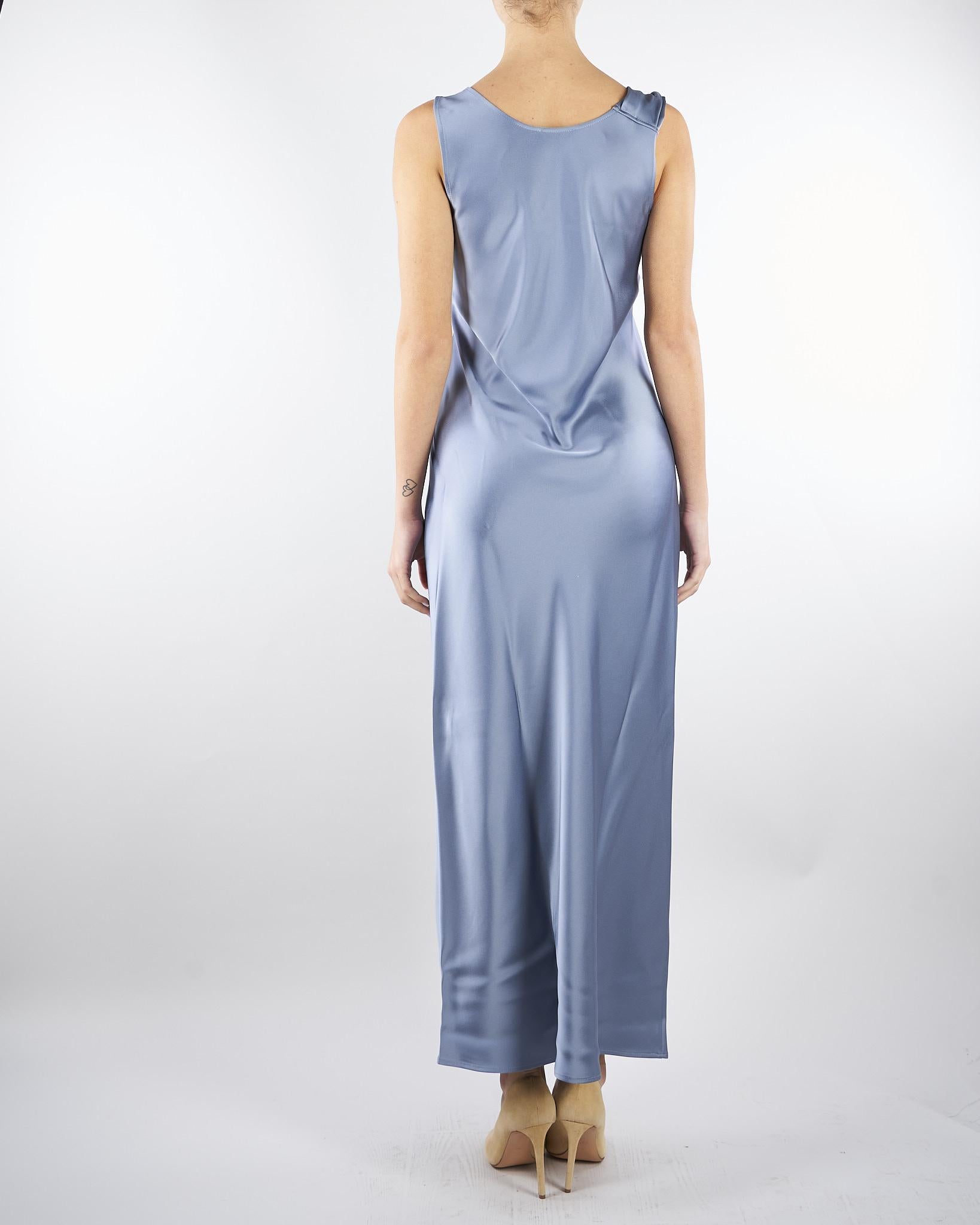 Abito Azzurro Polvere con spalline in satin MLLOVALE 1 MARELLA 