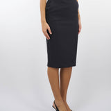 Gonna midi in crêpe stretch con morsetto Elisabetta Franchi