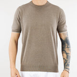 Maglia in misto seta e cotone con profili a contrasto Jeordie's