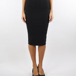 Gonna Nero in maglia a rombi con dettaglio gioiello GK20B56E2 110 ELISABETTA FRANCHI 