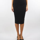 Gonna Nero in maglia a rombi con dettaglio gioiello GK20B56E2 110 ELISABETTA FRANCHI 