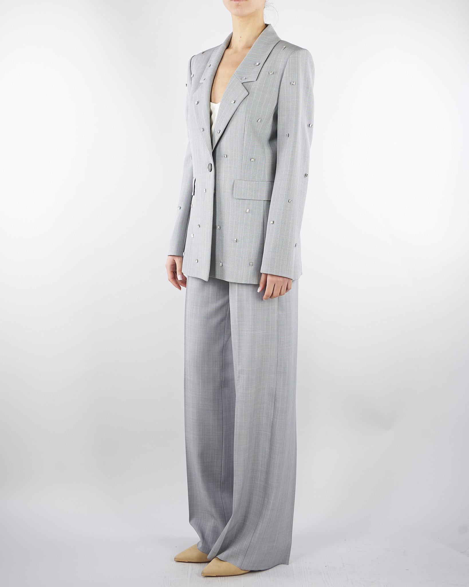 Blazer Grigio in tela stretch con cristalli MLLPASSO 1 MARELLA 