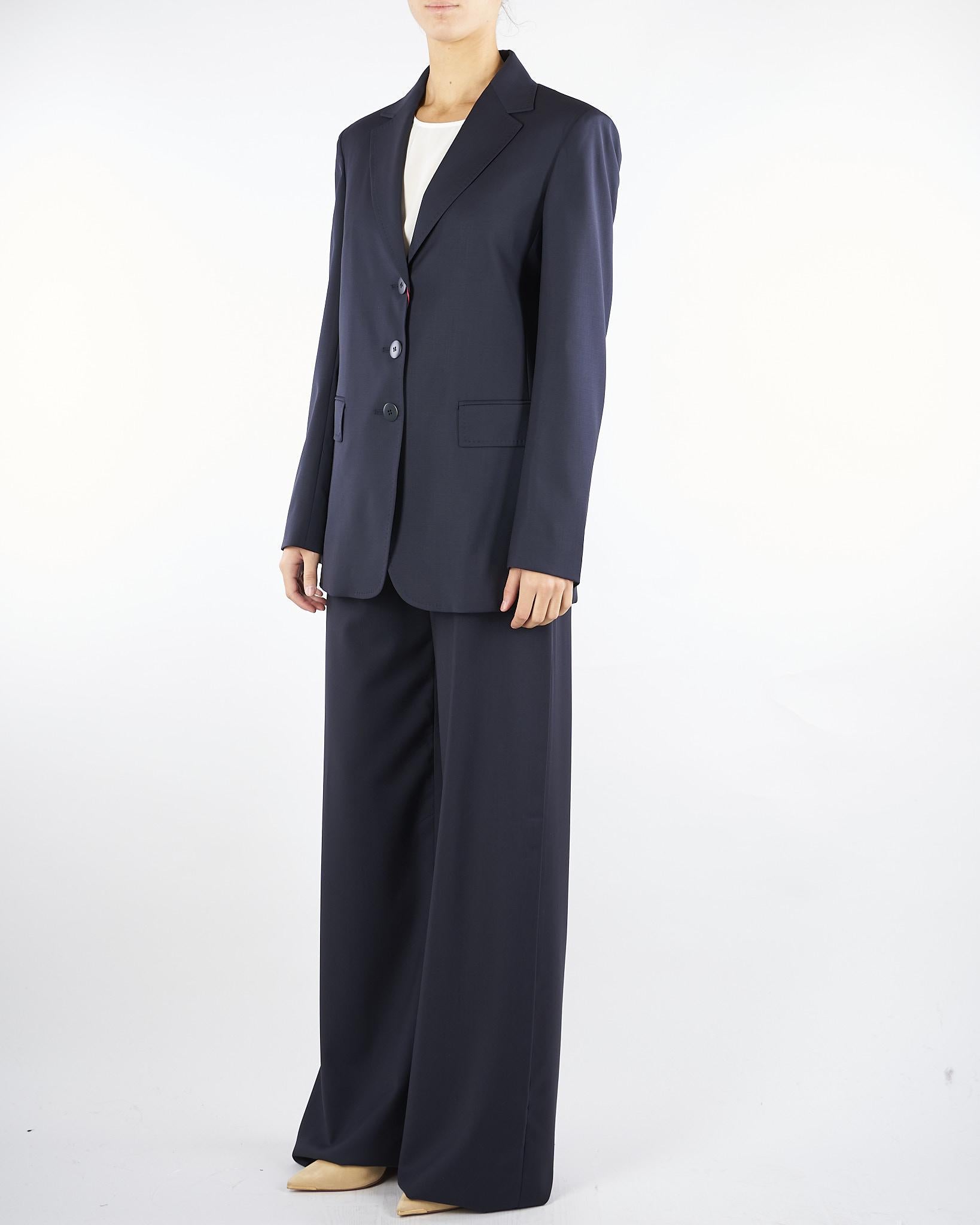 Blazer Blu in tela di lana NICE 8 MAX MARA STUDIO 