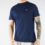 T-shirt Blu in cotone Pima TH6709 166 LACOSTE 
