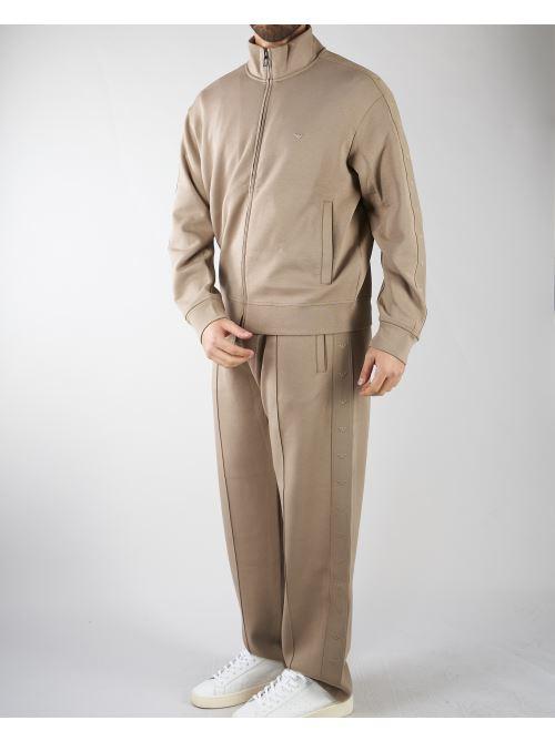 Pantaloni Beige in double jersey con banda logata EM005223AF10013 U6107 EMPORIO ARMANI 