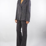 Pantaloni flare Nero-Bianco microfantasia PT1379540266 999 SEVENTY 