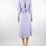 Abito Lilla in georgette di viscosa AB92361E2 EV7 ELISABETTA FRANCHI 