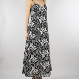 Slip dress Nero-Bianco in mussola ricamata PBPCAMINO 6 PENNY BLACK 