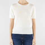 Maglia Bianco basic in filato di lino WKDPANCONE 1 MAX MARA WEEKEND 