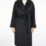Cappotto Nero midi doppiopetto in lana Resina RESINA 13 MAX MARA WEEKEND 
