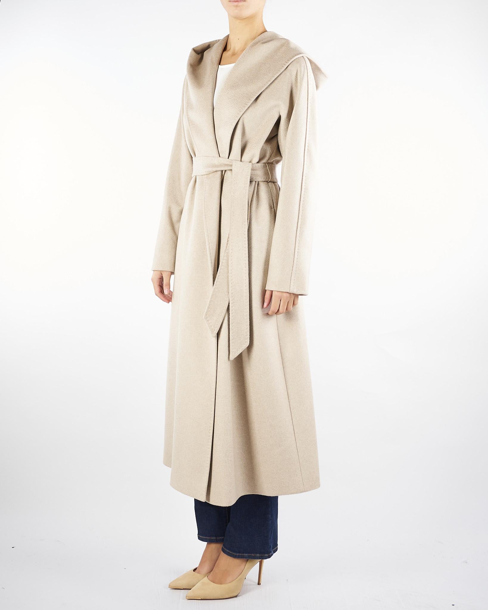 Cappotto Naturale in puro cashmere con cappuccio DANTON 5 MAX MARA STUDIO 
