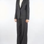 Pantalone Antracite microfantasia con elastico in vita RI9CO33 80 ANGELA DAVIS 