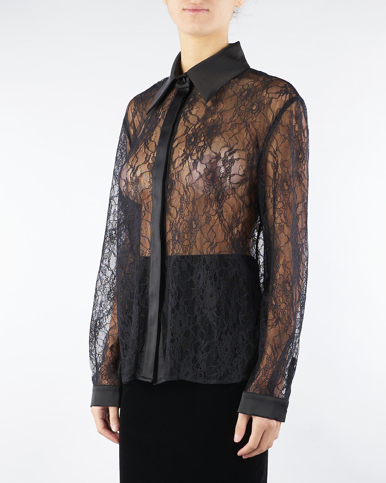 Camicia Nero in pizzo AT212 99 ATELIER LEGORA 