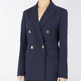 Blazer Blu doppiopetto in jersey