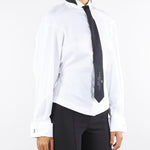 Camicia Bianco-Nero in popeline di cotone con cravatta CA09156E2 221 ELISABETTA FRANCHI 