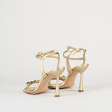 Sandalo Oro in raso con accessorio gold 7590 18 FRANCESCO SACCO 