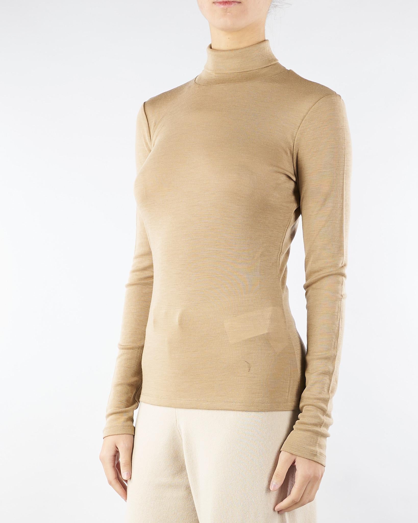 Dolcevita Cammello in garza di lana e seta TESEO 2 MAX MARA WEEKEND 