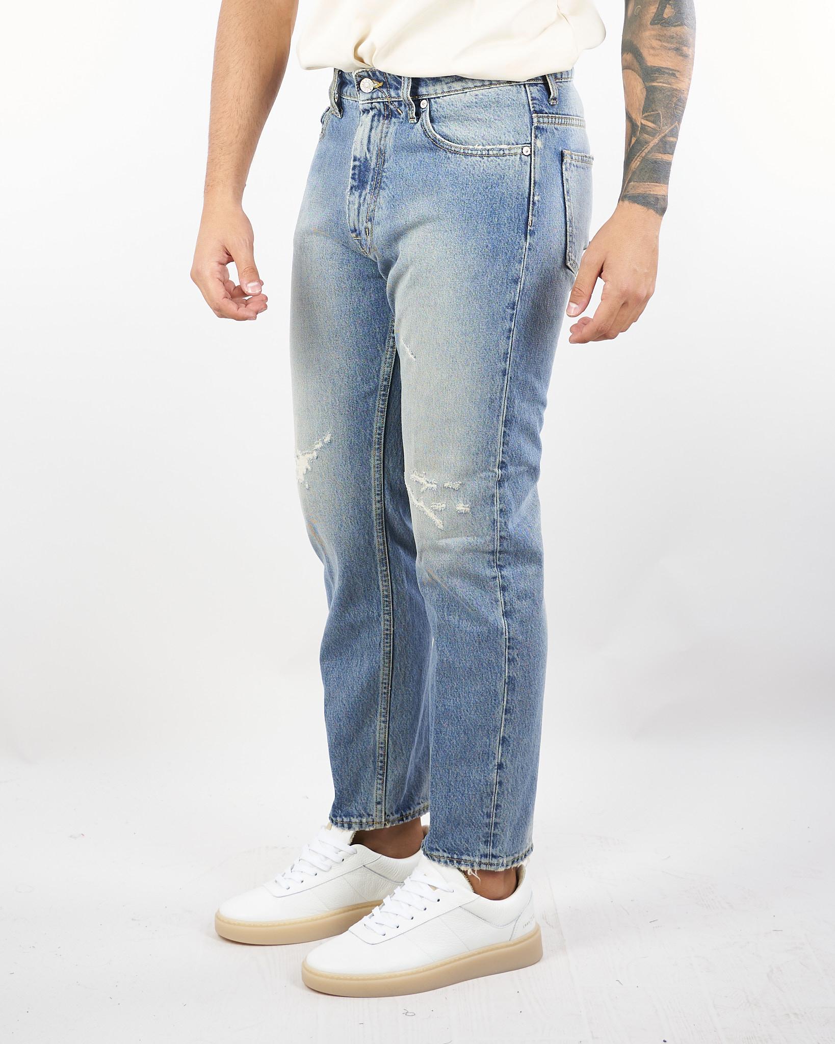 Jeans Lucky tapered fit con rotture 451P523 12 CYCLE 