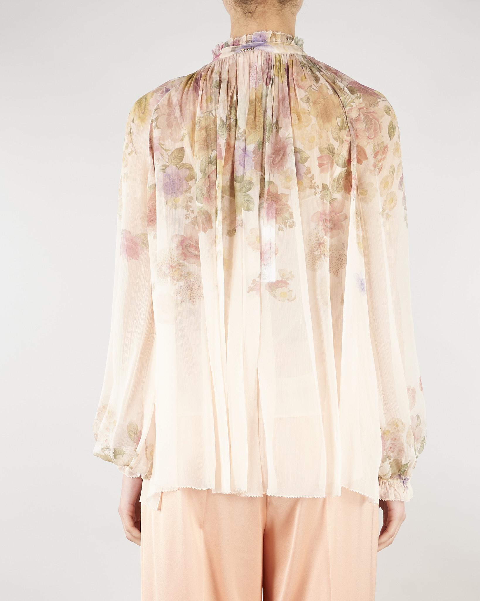 Blusa Rosa in creponne a fiori TT2562 13588 TWIN SET 
