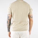 Maglia Sabbia in cotone a costine con profili a contrasto DK17020 30 DIKTAT 