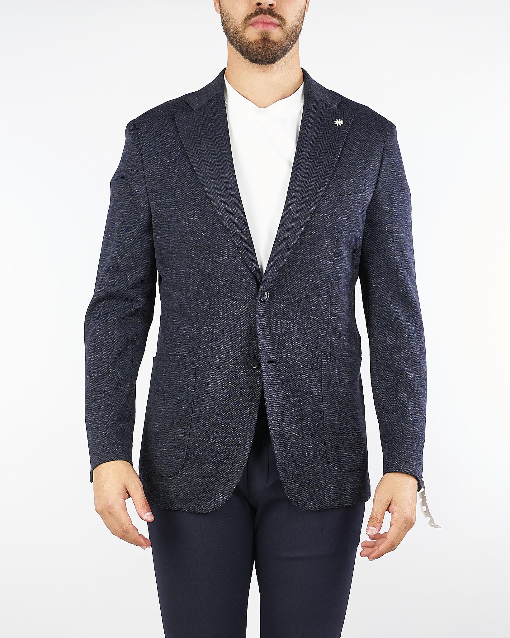 Giacca Blu microfantasia 3932G2724M253678 89 MANUEL RITZ 