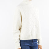 Pullover Milk in maglia con losanghe jacquard MK55T57E2 DZ9 ELISABETTA FRANCHI 