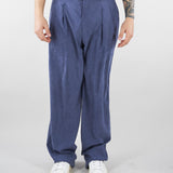 Pantaloni Blu con pences in tessuto effetto cupro EM005614TE20601 UB047 EMPORIO ARMANI 