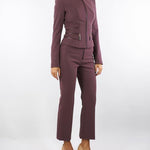 Pantaloni Merlot in doppio crêpe PA10856E2 EA4 ELISABETTA FRANCHI 