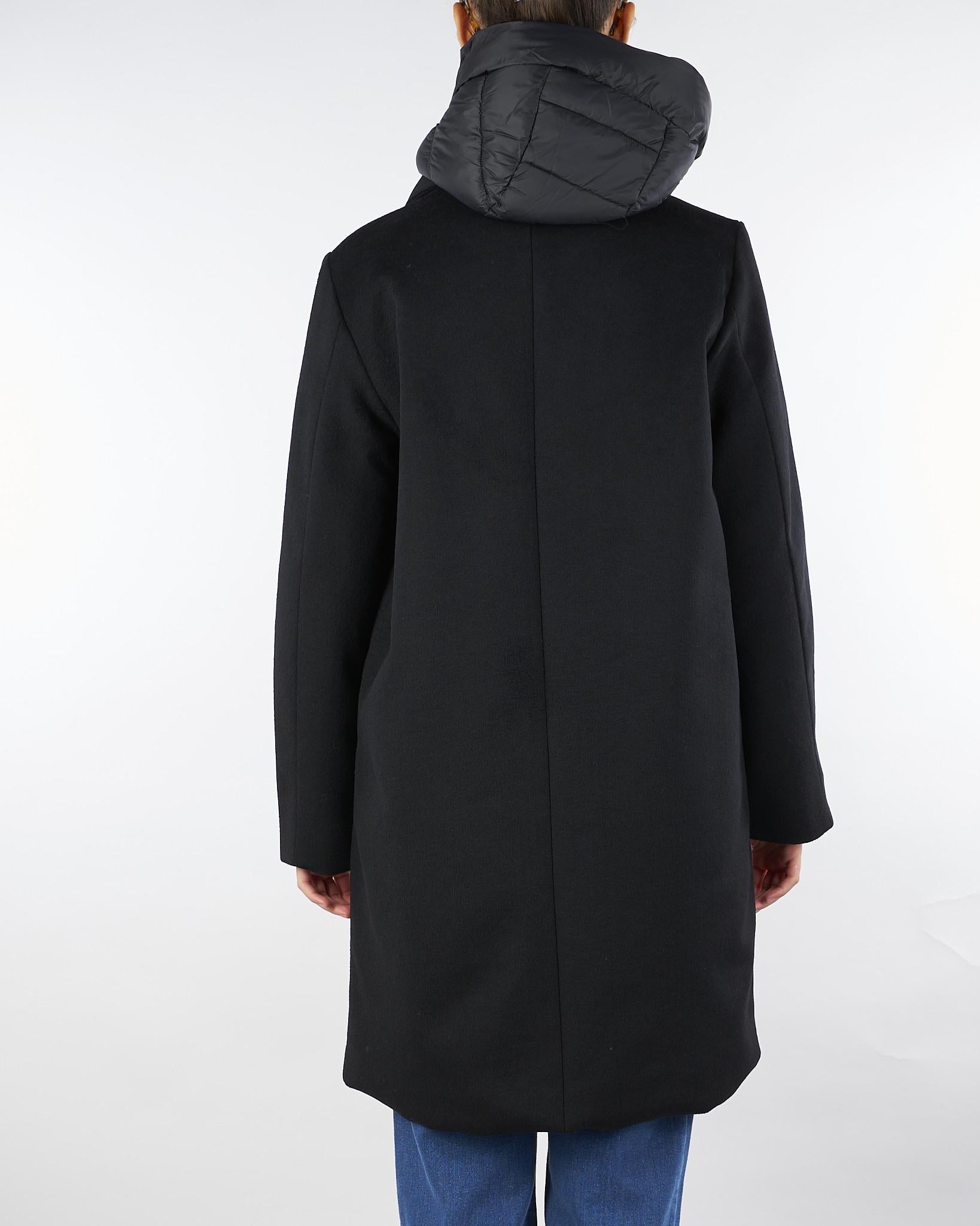 Giubbotto Nero in panno e nylon CS1711150974 999 SEVENTY 