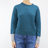 Maglia bicolor in pura lana e cashmere Vanise'