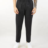 Pantalone in fresco lana con elastico in vita e pences Yes London