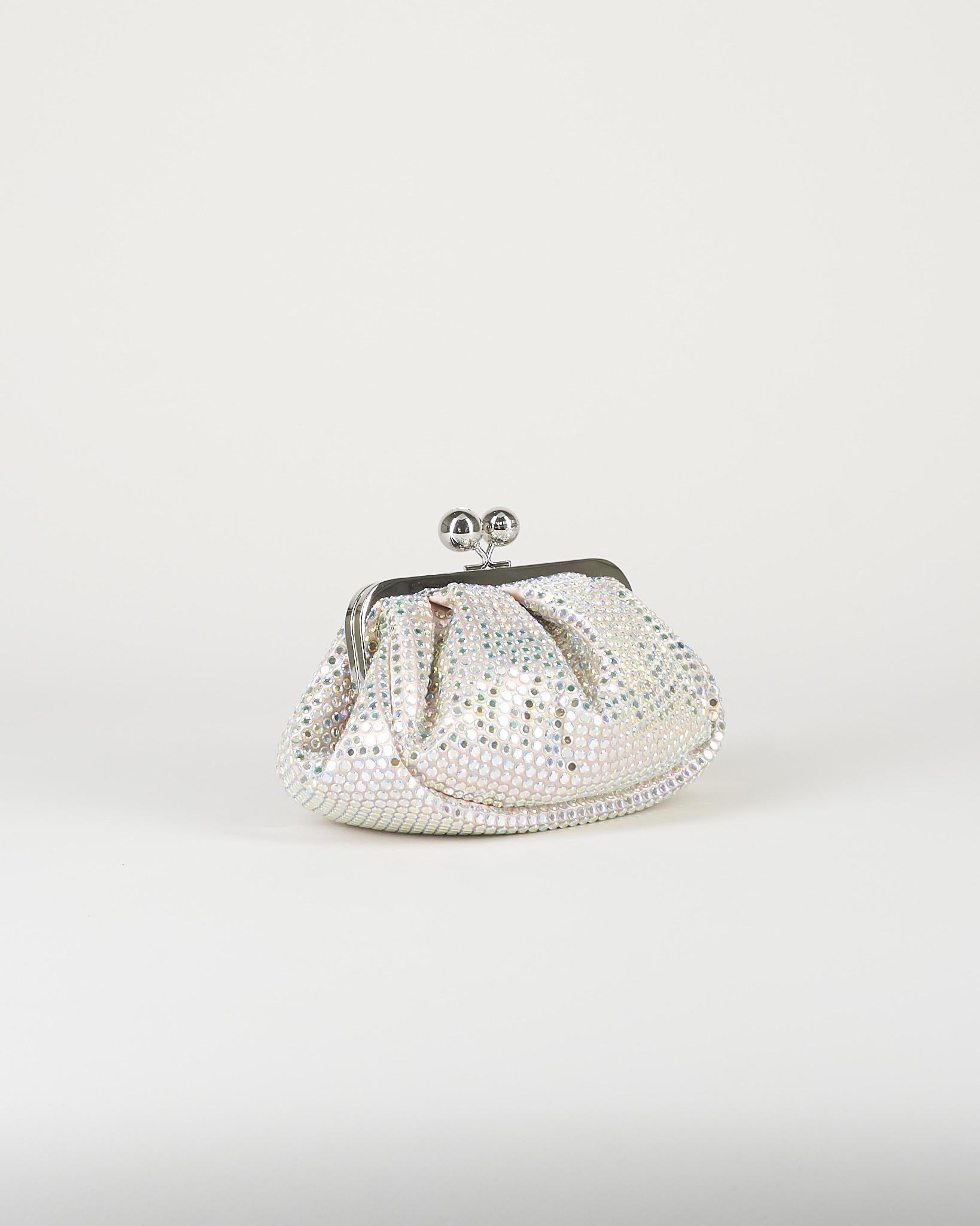 Borsa Pasticcino Bag small Rosa in raso con strass WKALAMA 1 MAX MARA WEEKEND 
