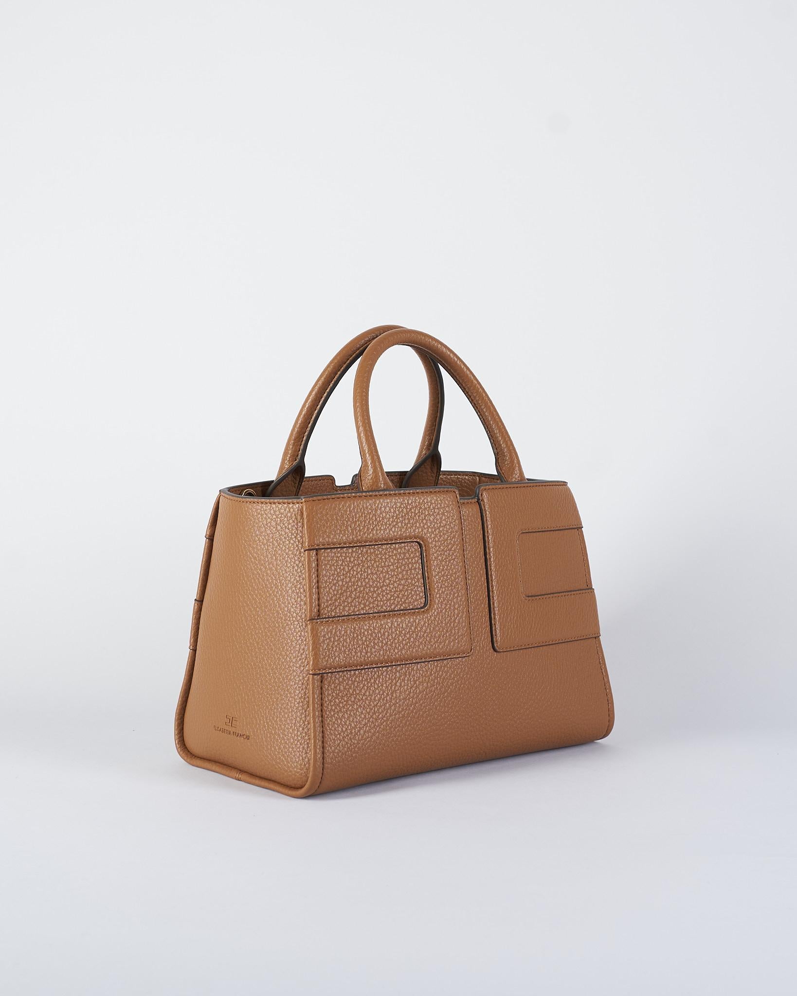 Borsa Brown Sugar  tote media con logo BS35A56E2 EC1 ELISABETTA FRANCHI 